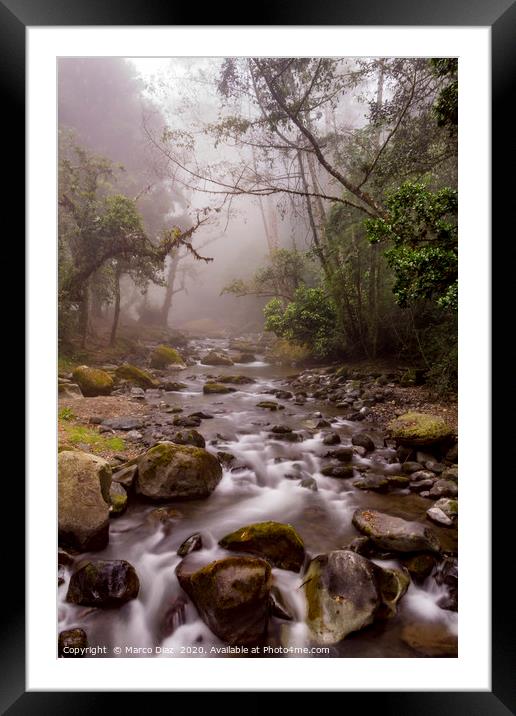 Savegre River, costa Rica Framed Mounted Print by Marco Diaz