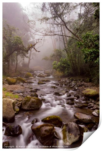 Savegre River, costa Rica Print by Marco Diaz