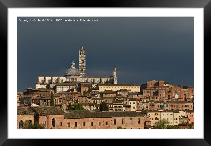 Siena Duomo and Campanile Framed Mounted Print by Harshil Shah