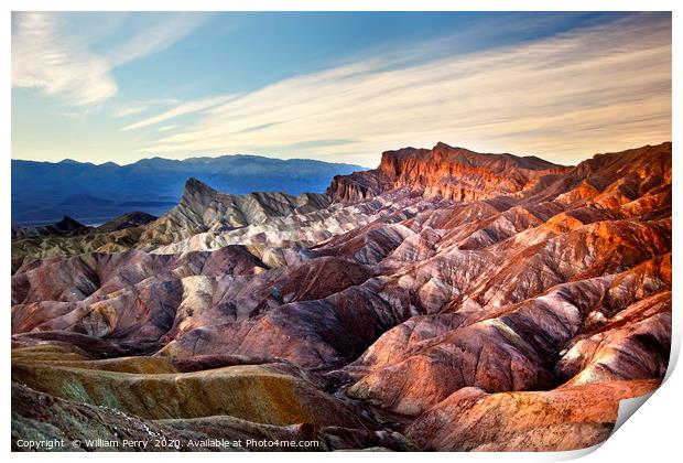 Zabruski Point Death Valley National Park Californ Print by William Perry