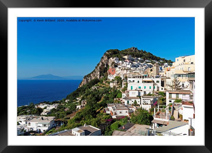 The island of capri italy Framed Mounted Print by Kevin Britland