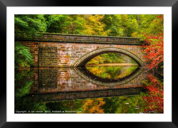 Autumn Bridge  Framed Mounted Print by Jan Venter