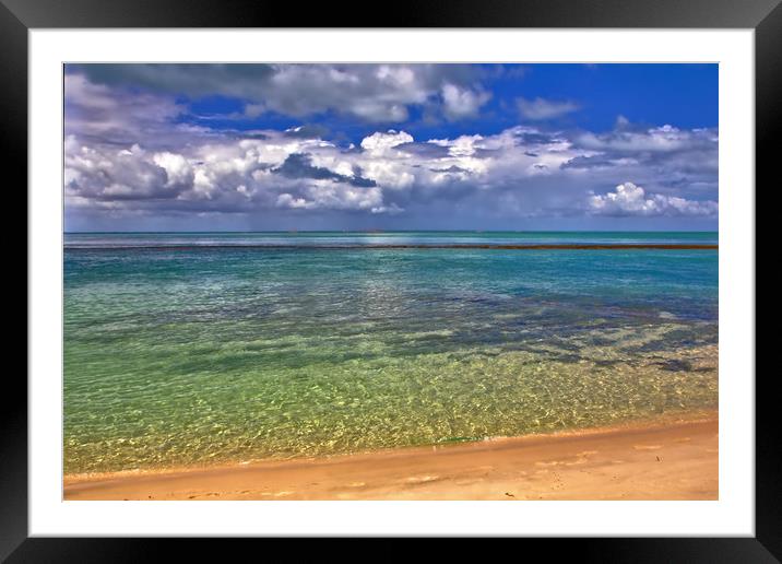 Sea and Clouds and Beach Magaruque Seascape Framed Mounted Print by Jeremy Hayden