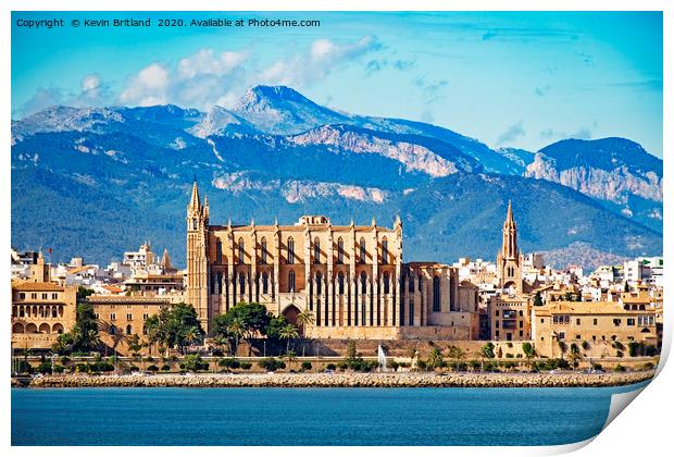 Palma cathedral majorca Print by Kevin Britland