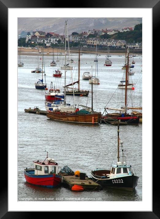 conway harbour. Framed Mounted Print by mark baker