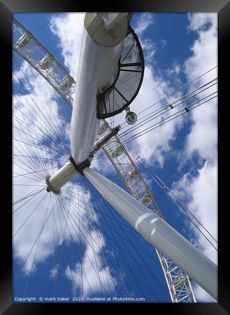 London Eye. Framed Print by mark baker