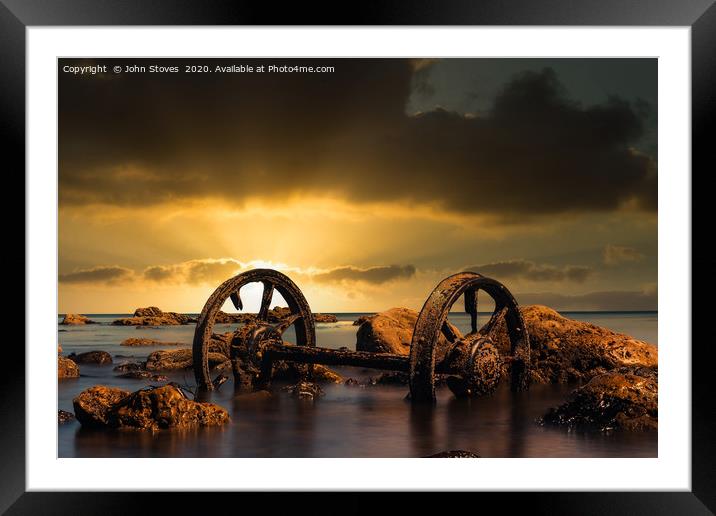 Train Wheels on Chemical Beach Framed Mounted Print by John Stoves
