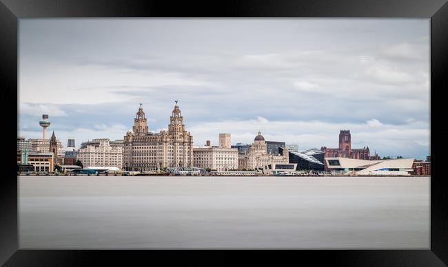 Letterbox crop of the Liverpool skyline Framed Print by Jason Wells