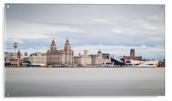 Letterbox crop of the Liverpool skyline Acrylic by Jason Wells