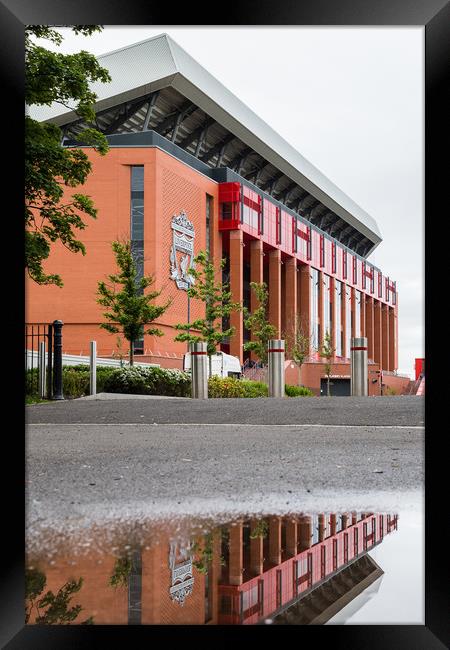 Main stand of Anfield stadium Framed Print by Jason Wells