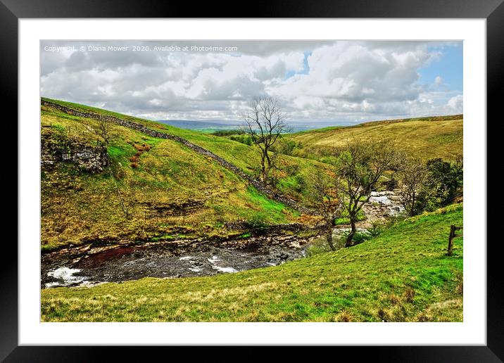 Ingleton Yorkshire Framed Mounted Print by Diana Mower