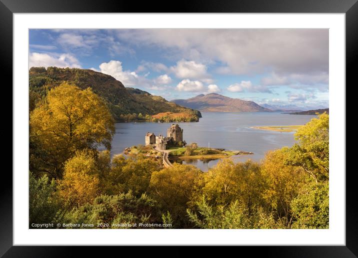  Autumn Views of Eilean Donan Castle and Skye Framed Mounted Print by Barbara Jones