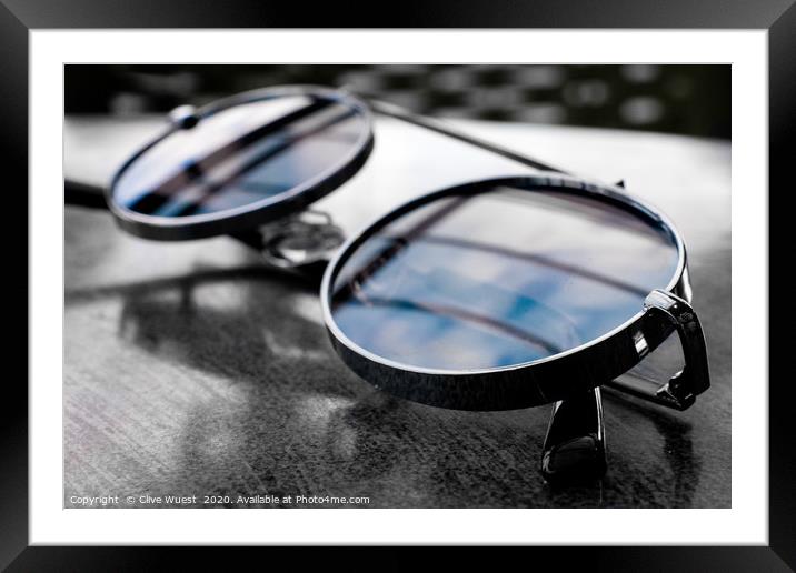 Sunglasses Framed Mounted Print by Clive Karl Wuest