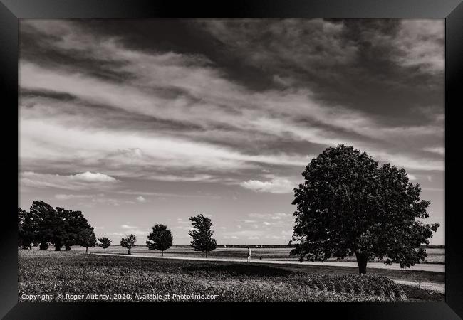 Country Road, Illinois Framed Print by Roger Aubrey
