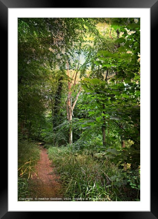 Small Paths Framed Mounted Print by Heather Goodwin