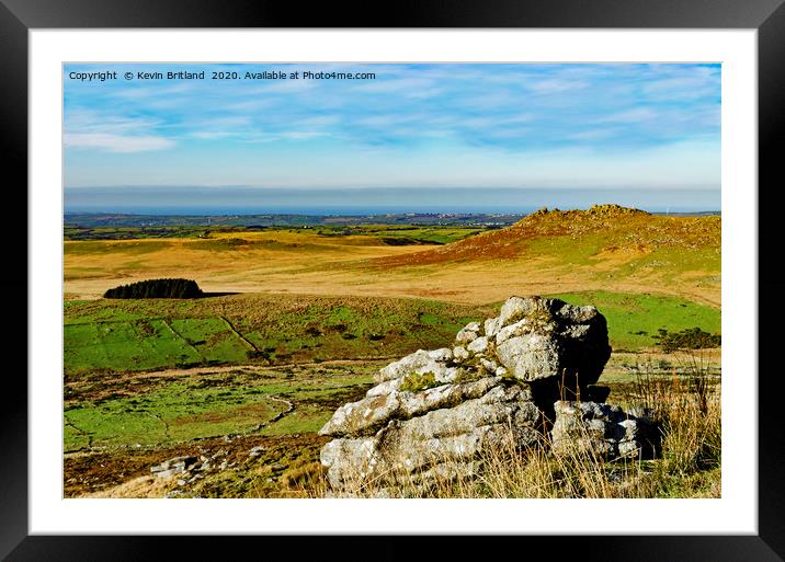 bodmin moor cornwall Framed Mounted Print by Kevin Britland