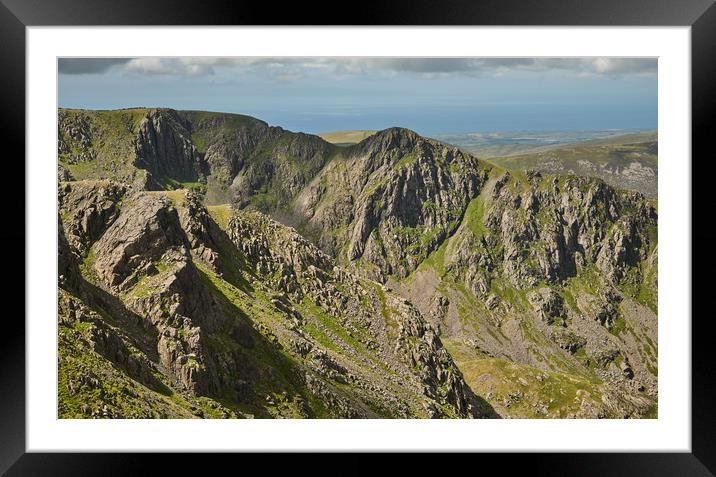 The Craggy Face of Steeple  Framed Mounted Print by John Malley