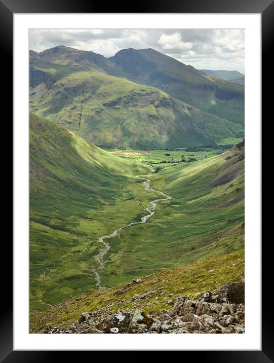 The Mosedale Valley (Wasdale) Framed Mounted Print by John Malley
