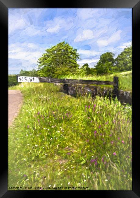 Lock In A Meadow Digital Art Framed Print by Ian Lewis