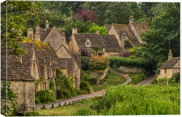 Arlington Row in the Cotswolds Canvas Print by Dave Williams