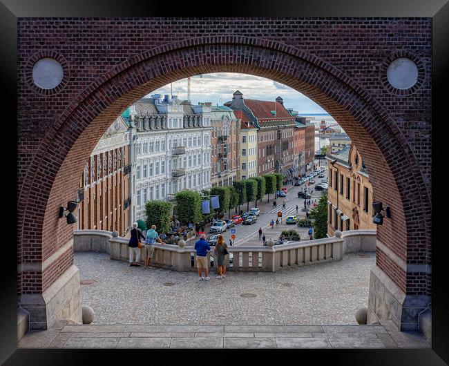 Helsingborg Stortorget Arch View Framed Print by Antony McAulay