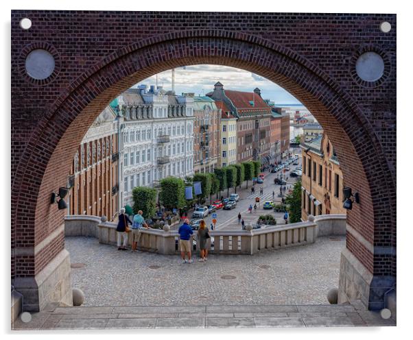 Helsingborg Stortorget Arch View Acrylic by Antony McAulay