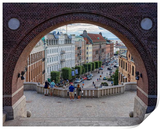 Helsingborg Stortorget Arch View Print by Antony McAulay