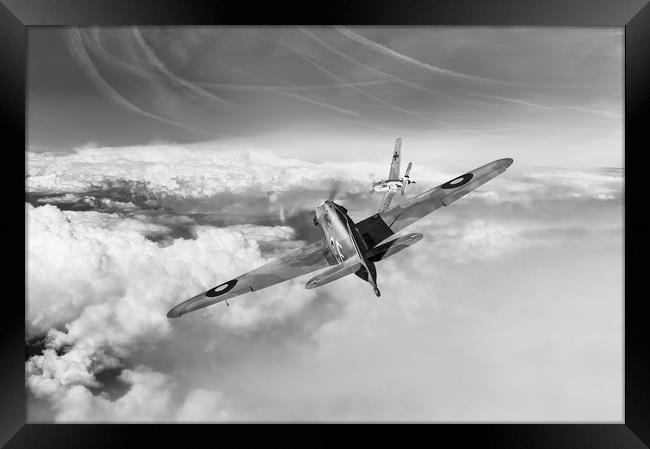 Hawker Hurricane deflection shot, B&W version Framed Print by Gary Eason