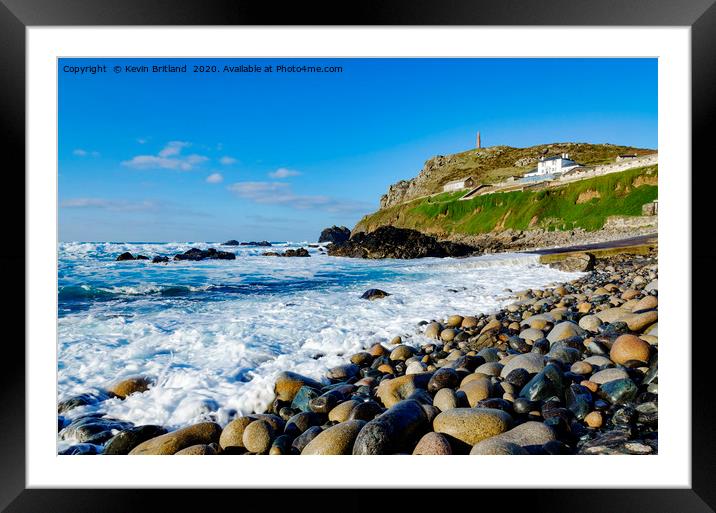 priests cove cape cornwall Framed Mounted Print by Kevin Britland