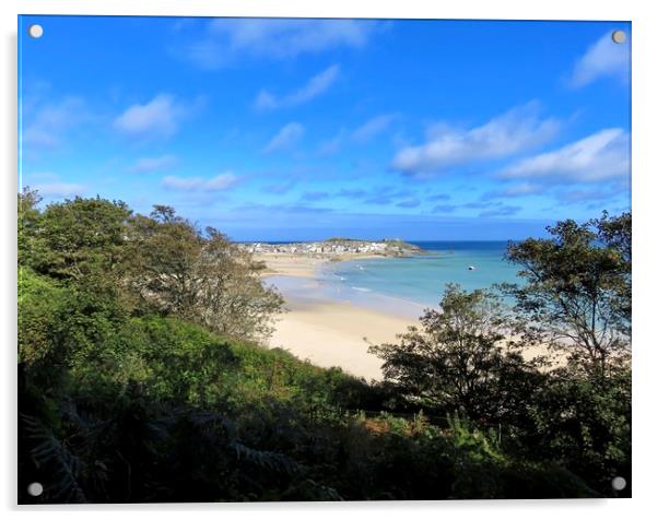 Serene Pathway to St Ives Acrylic by Beryl Curran