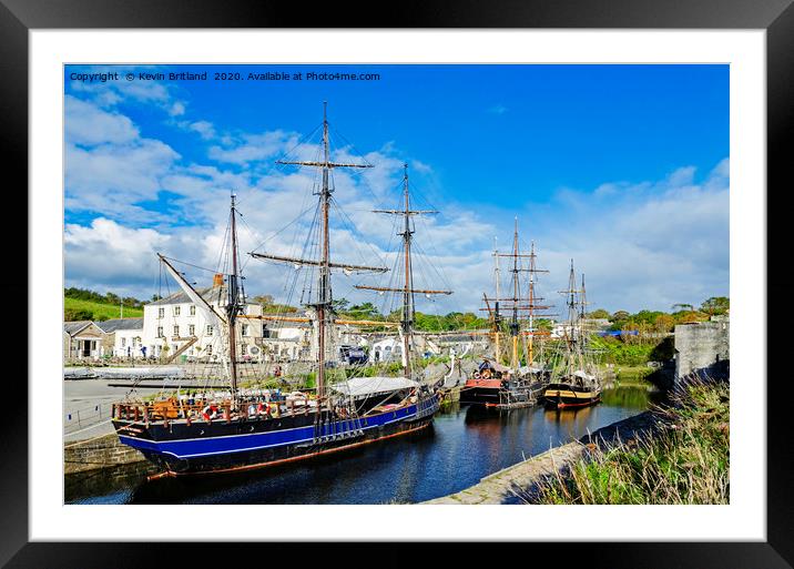 Charlestown Harbour Cornwall Framed Mounted Print by Kevin Britland