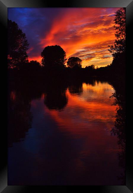 Brackley Lake Sunset Reflections Framed Print by Jeremy Hayden