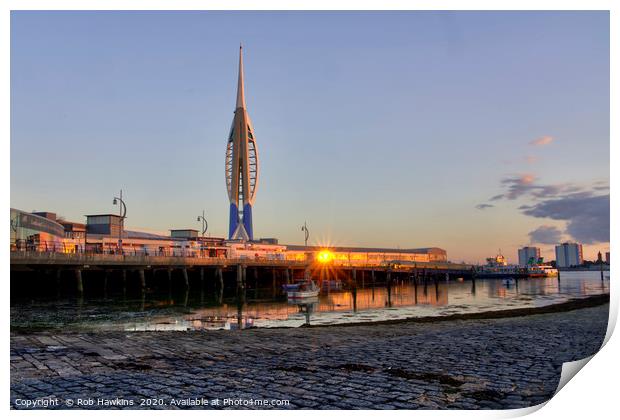 Spinaker Tower Twylight Print by Rob Hawkins