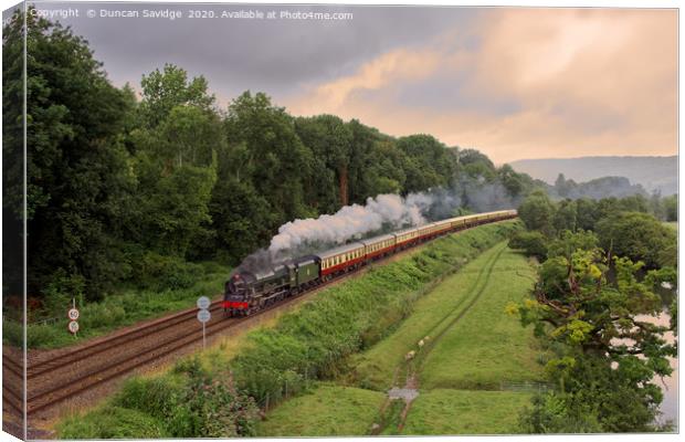 Mainline steam returns with 46100 ‘Royal Scot’ Canvas Print by Duncan Savidge
