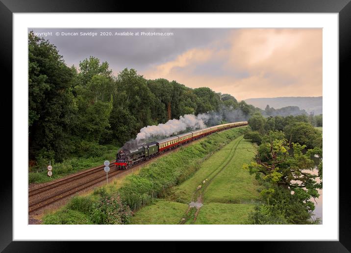Mainline steam returns with 46100 ‘Royal Scot’ Framed Mounted Print by Duncan Savidge