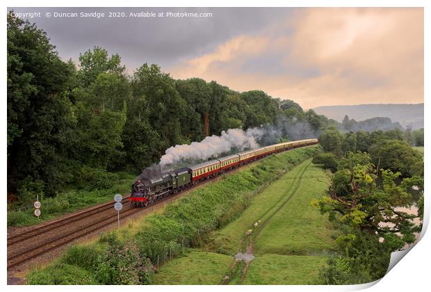 Mainline steam returns with 46100 ‘Royal Scot’ Print by Duncan Savidge