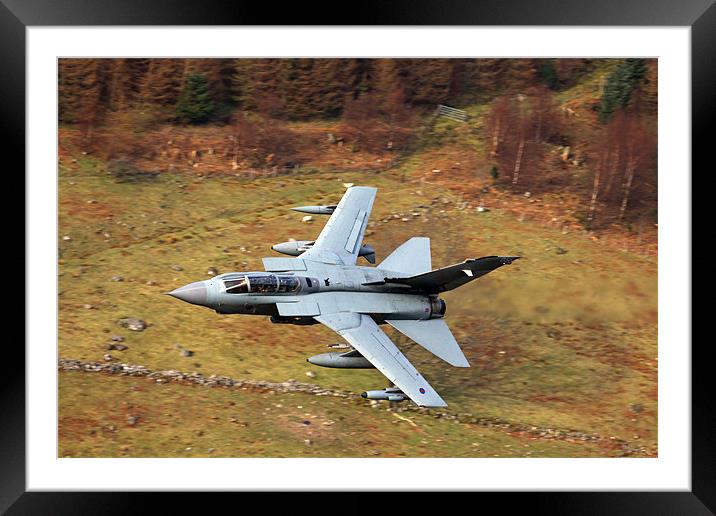 Tornado GR4 056 low level in wales Framed Mounted Print by Oxon Images