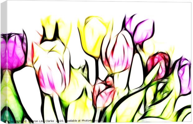Tulip Brights Canvas Print by Sharon Lisa Clarke