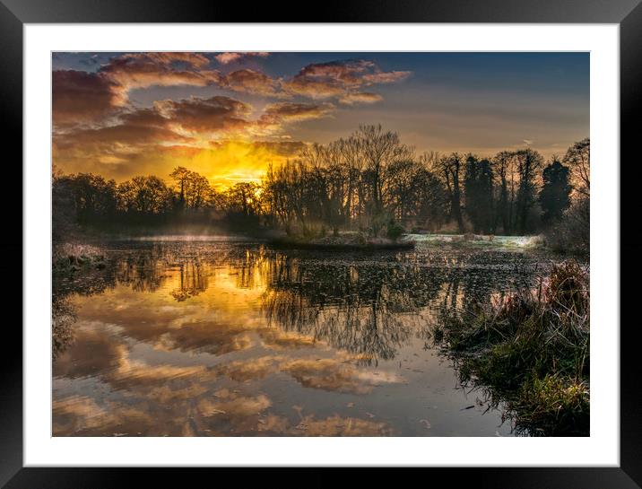 A Frosty Sunrise Framed Mounted Print by Dave Williams