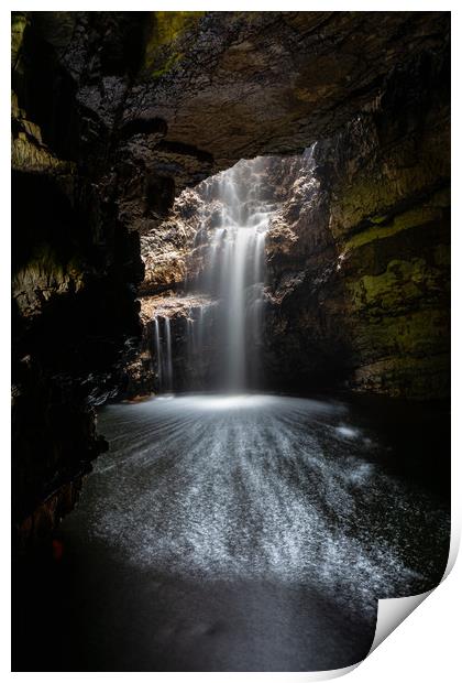 The Enigmatic Smoo Cave Waterfall Print by Stuart Jack