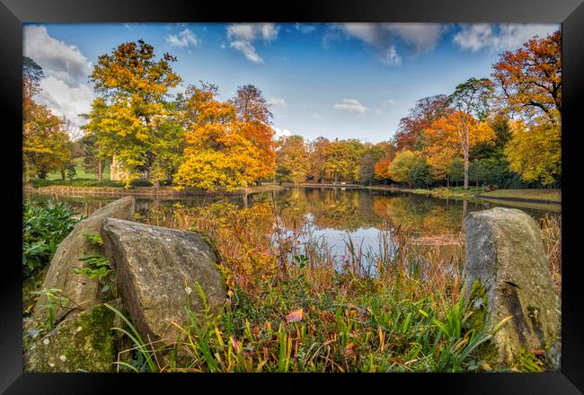 Autumn Lakescape Framed Print by Dave Williams