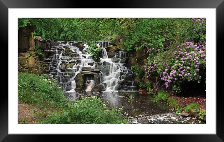 Cascading Water Framed Mounted Print by Dave Williams
