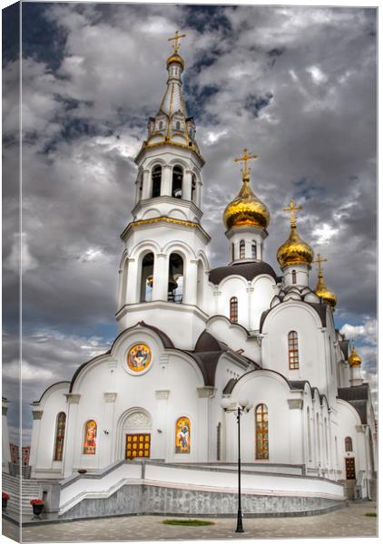 The Woman's Monastery, Rostov on Don     Canvas Print by Dave Williams