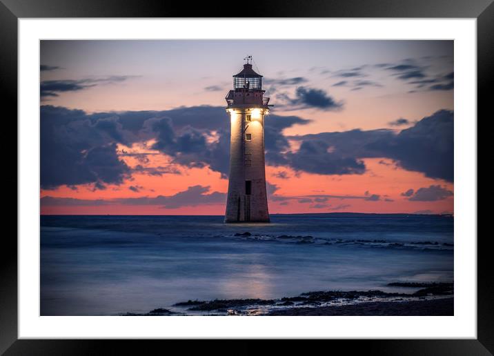 NEW BRIGHTON LIGHTHOUSE Framed Mounted Print by Kevin Elias