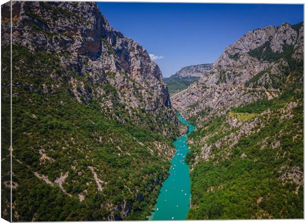 The Canyon of Verdon in the French Alpes Canvas Print by Erik Lattwein