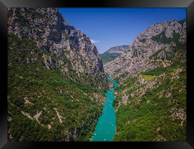 The Canyon of Verdon in the French Alpes Framed Print by Erik Lattwein