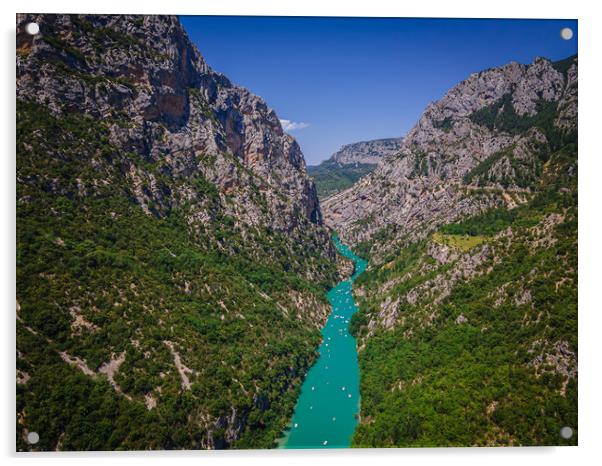 The Canyon of Verdon in the French Alpes Acrylic by Erik Lattwein
