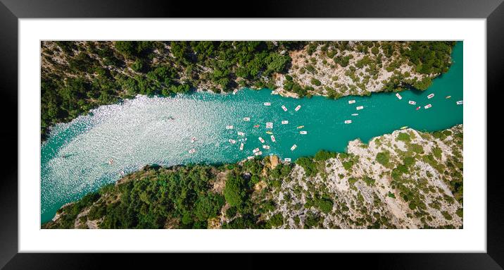 The Verdon River in the French Alpes Framed Mounted Print by Erik Lattwein