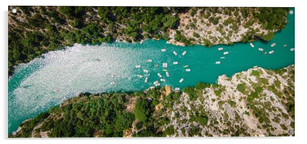The Verdon River in the French Alpes Acrylic by Erik Lattwein