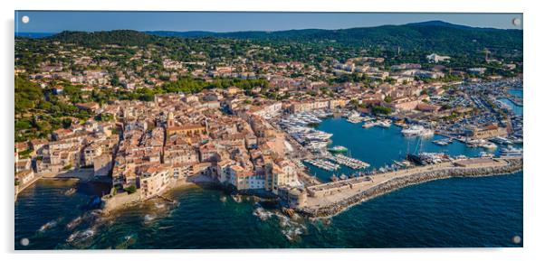 Saint Tropez in France located at the Mediterrania Acrylic by Erik Lattwein